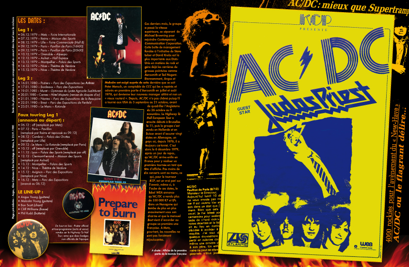 ACDC et la France - Fans d'AC/DC, C'est le 9 octobre prochain que sortira  en librairies le livre AC/DC Tours de France 1976-2014. Une édition limitée  de ce pavé de 712 pages